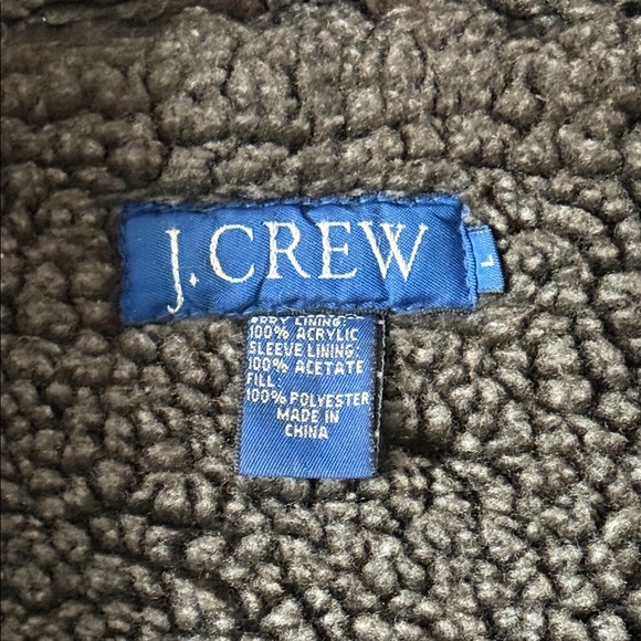 J. Crew Men's Dark Brown Suede Jacket with Sherpa Collar - Picture 3 of 6